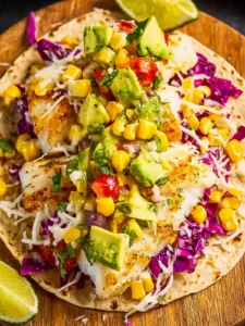 Easy 15-Minute Fish Tacos with Avocado Corn Salsa First Image